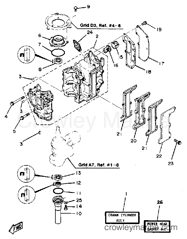 Yamaha Motors 8LK - CRANKCASE CYLINDER