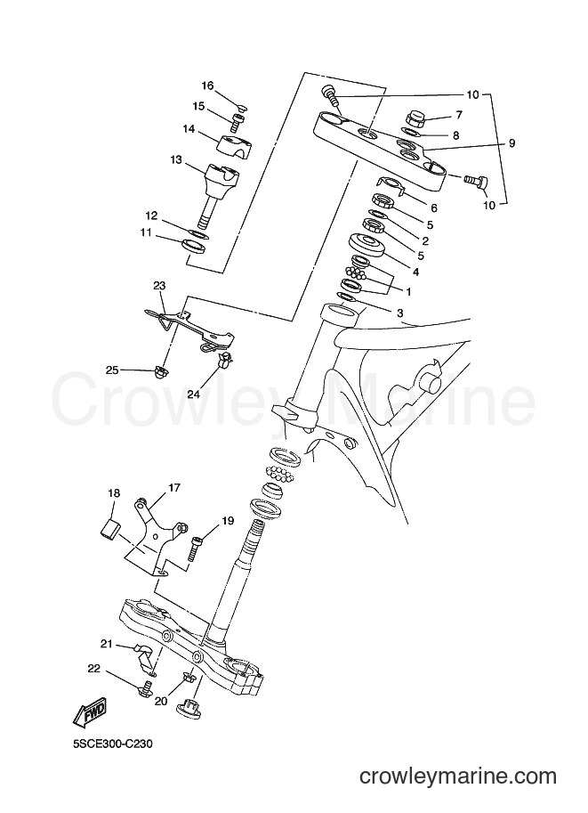 Yamaha Motors XVS650AT (4C5F) [010] - STEERING