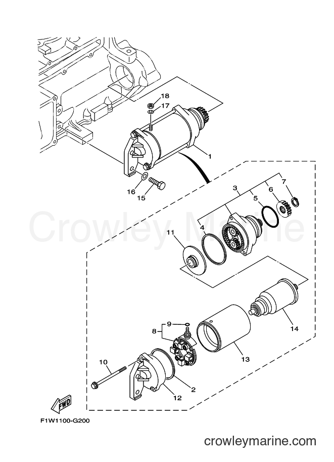 Yamaha Motors FA1800 (F2S4) [020] - STARTING MOTOR