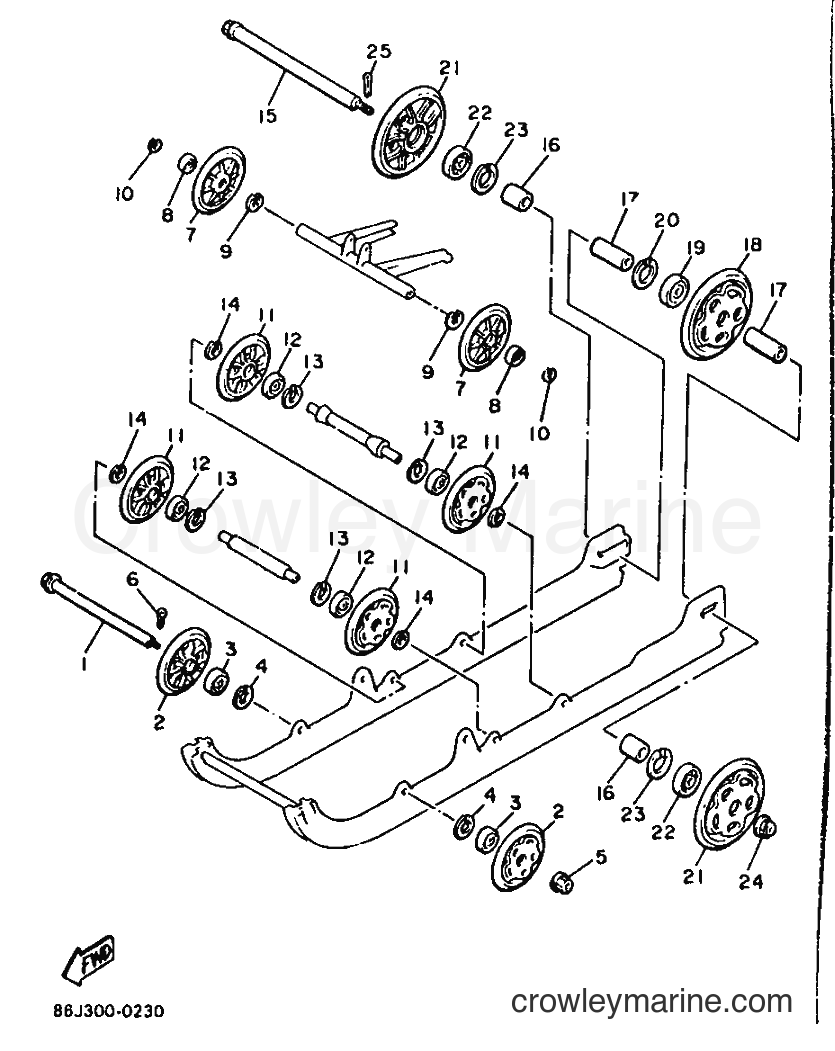 1990 Snowmobile PZ480 - PZ480 (86J2) [010] - TRACK SUSPENSION 1