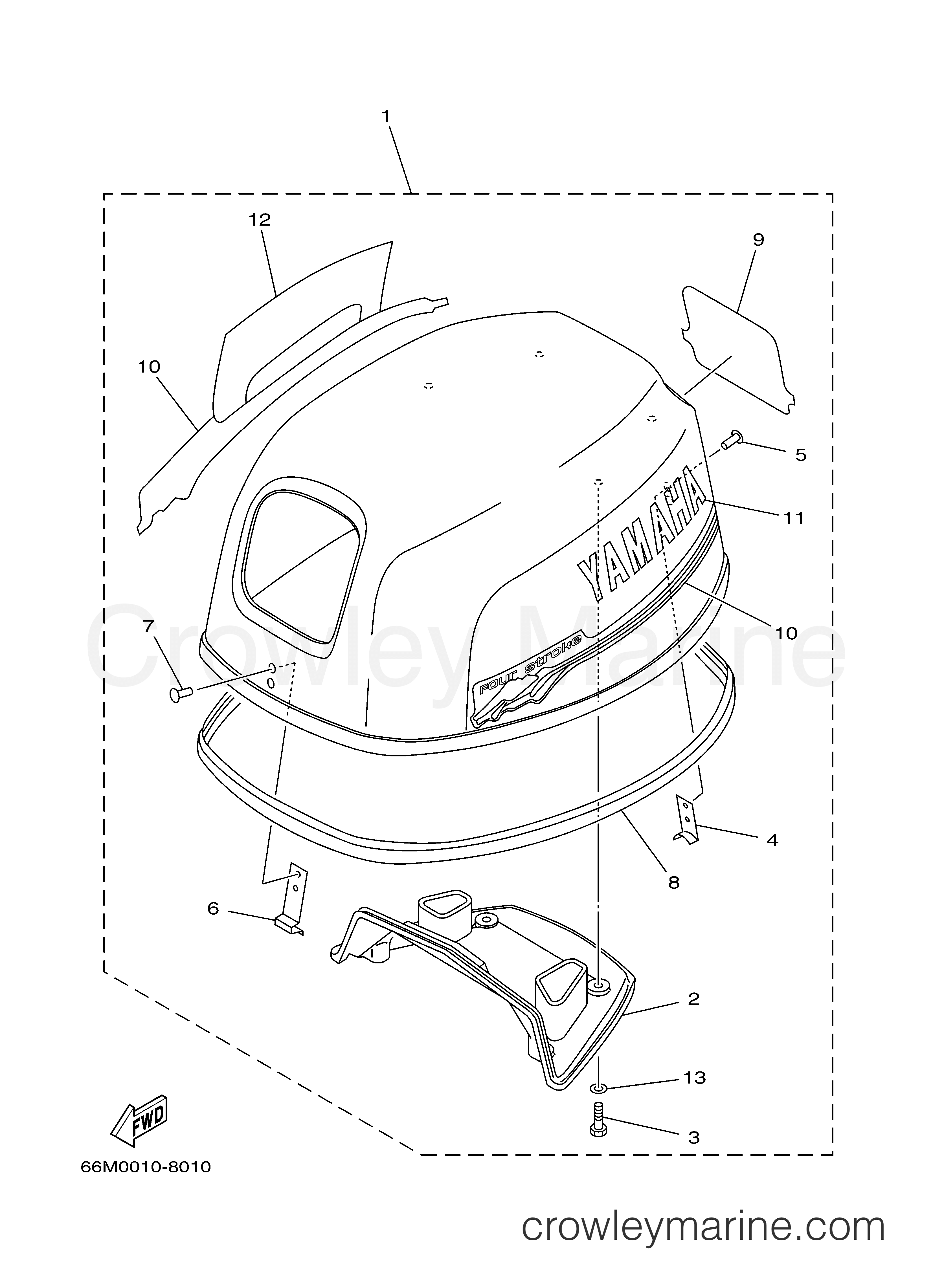 Yamaha Motors F15ELHY - TOP COWLING