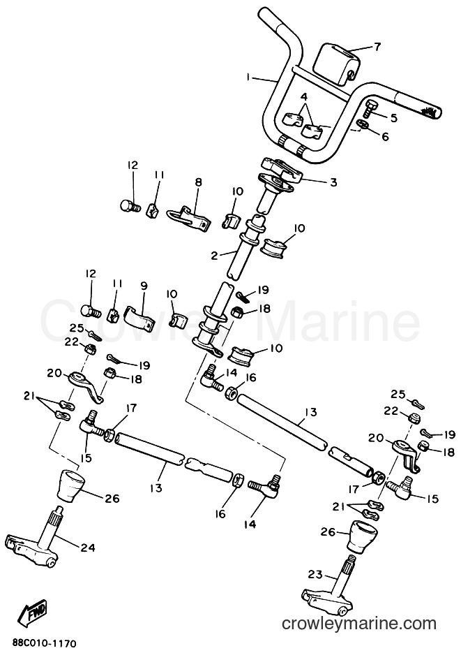 Yamaha Motors BR250 (89B1) [020] - STEERING