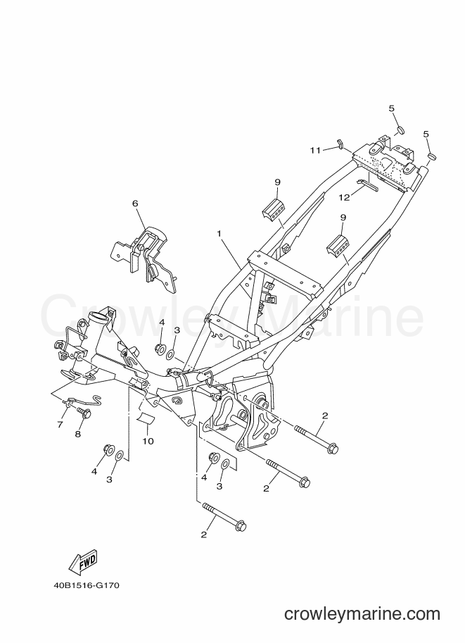 Yamaha Motors T110C (40B1) [010] - FRAME