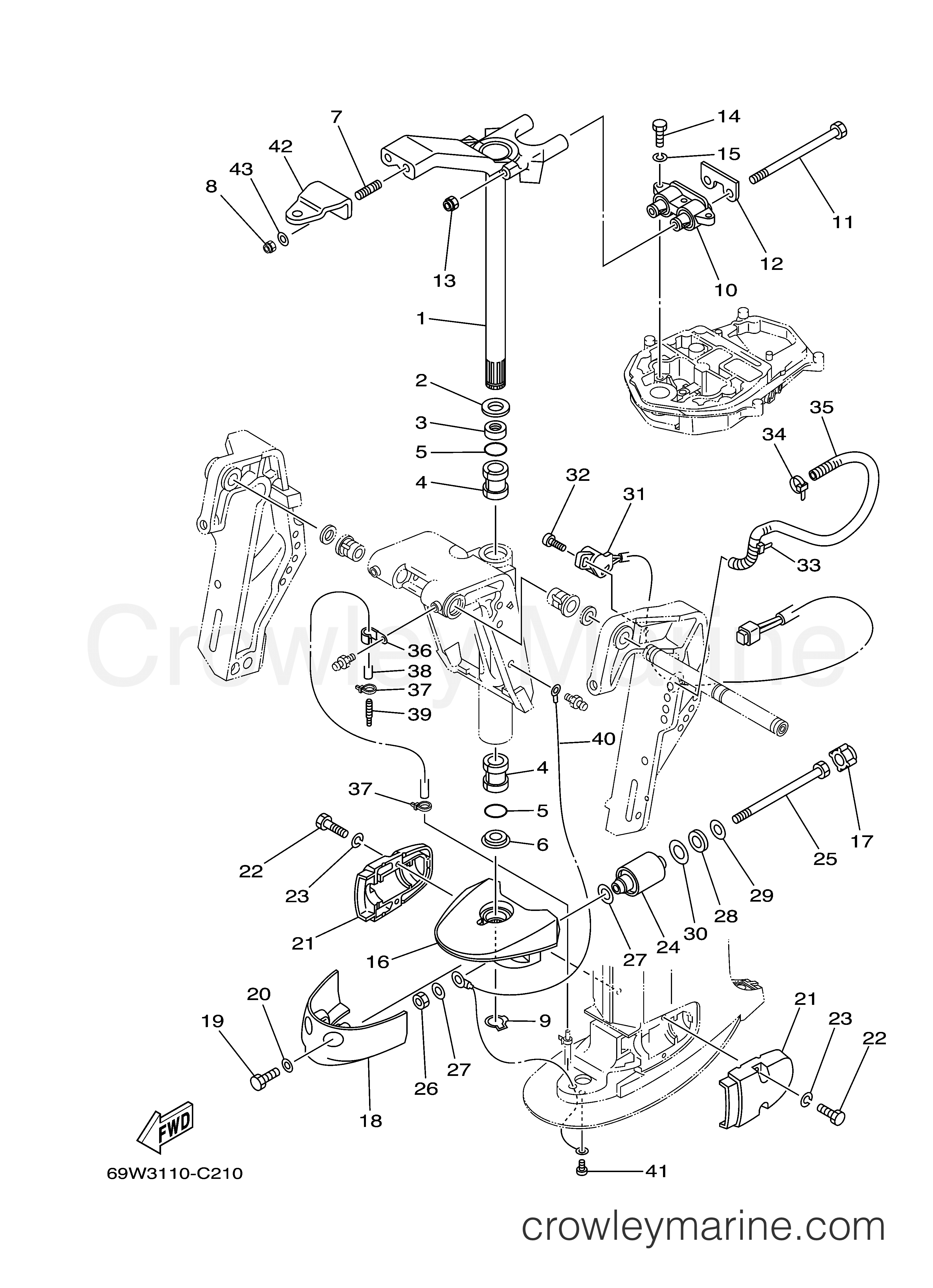 Yamaha Motors F60TLRC - BRACKET 2
