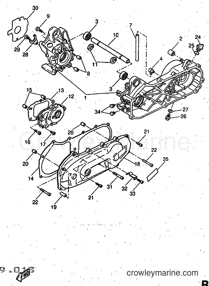 1997 Scooter YQ50 - YQ50 (5DR1) [999] - CRANKCASE