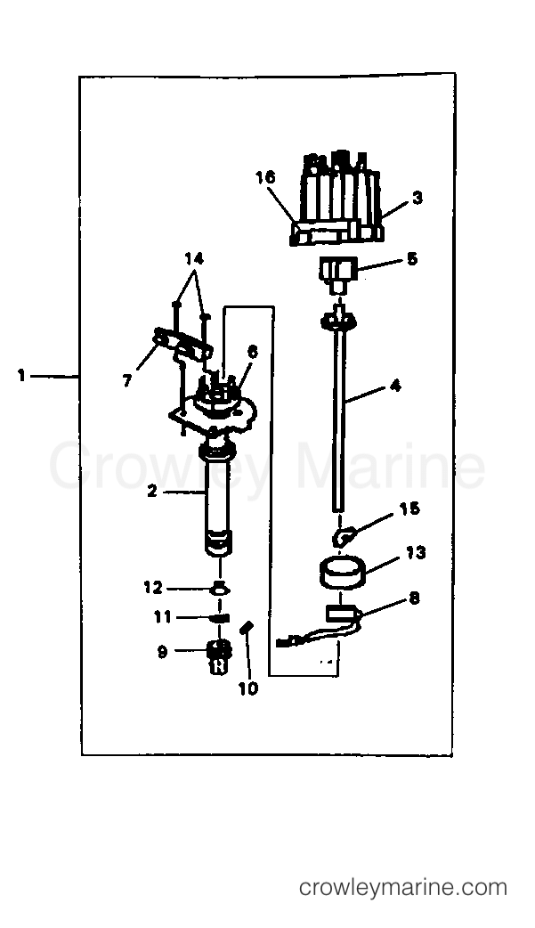 Yamaha Motors V8_5.0_ENGINE_EST - DISTRIBUTOR COMPONENTS
