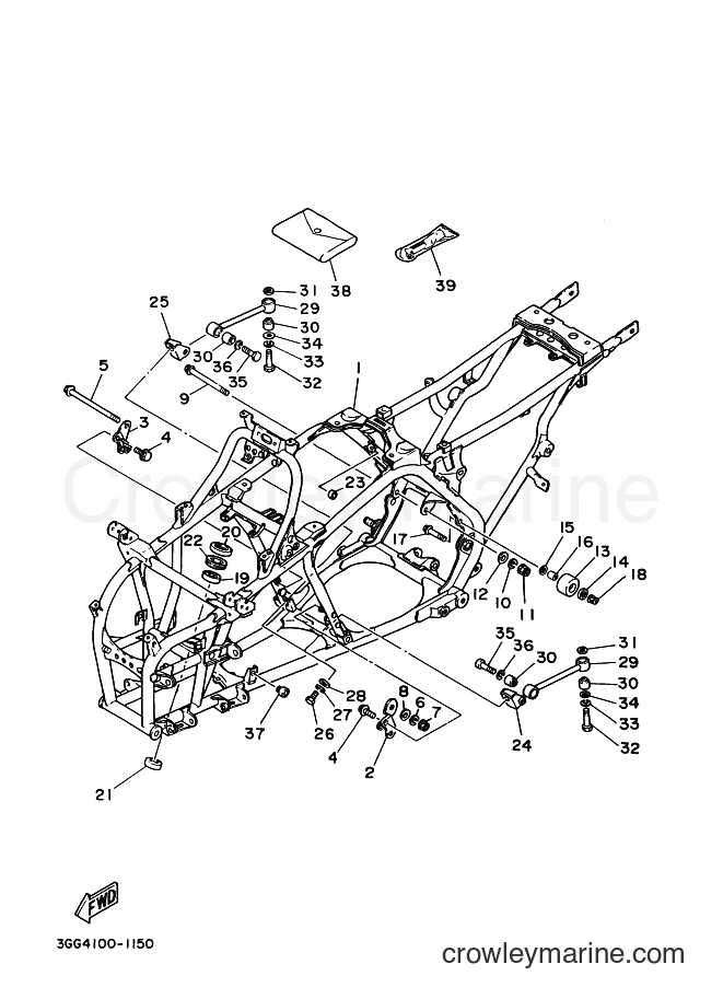 Yamaha Motors YFZ350 (5FKR) [010] - FRAME