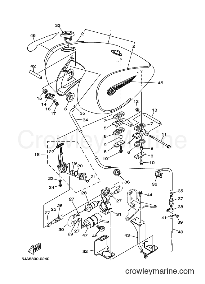 2000 Cruiser XV1600A - XV1600A (5JA5) [010] - FUEL TANK
