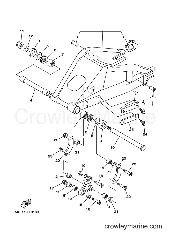 Yamaha Motors TZ250 (5KE1) [030] - REAR ARM