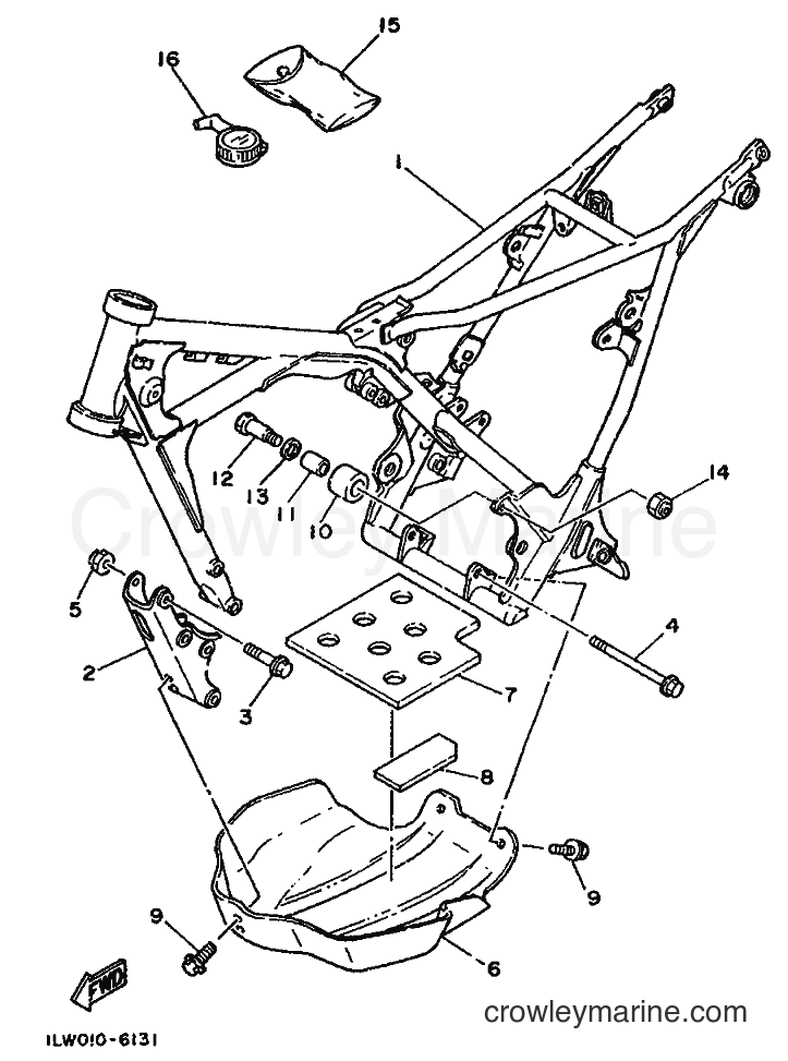 1991 Dirt Bike TY250R - TY250R (4AJ2) [999] - FRAME