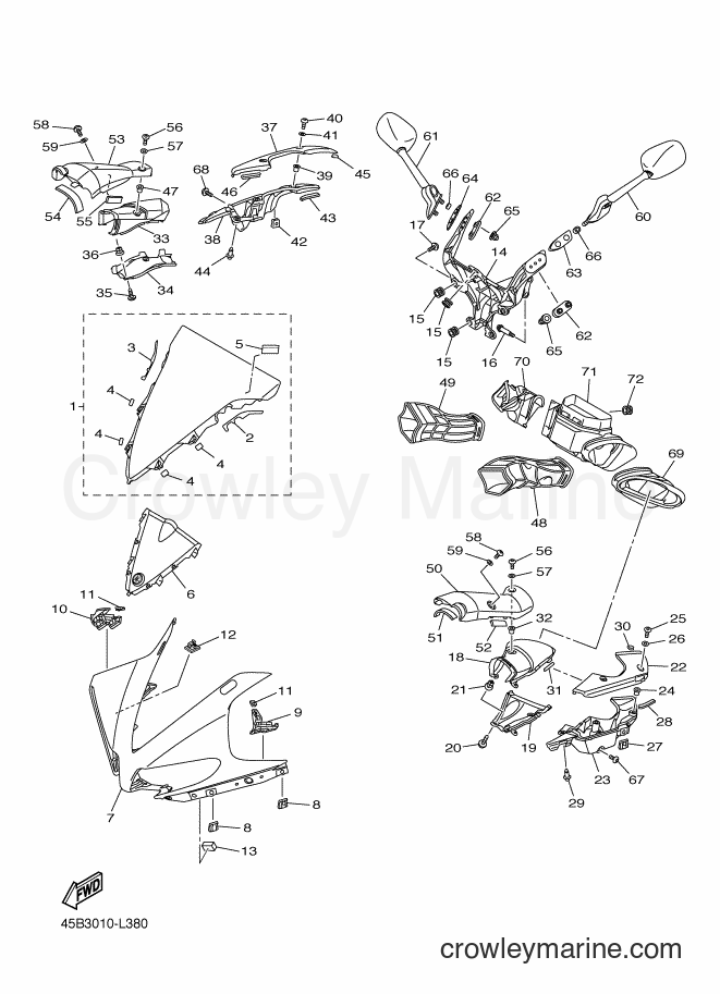 Yamaha Motors YZF-R1 (45B3) [010] - COWLING 1