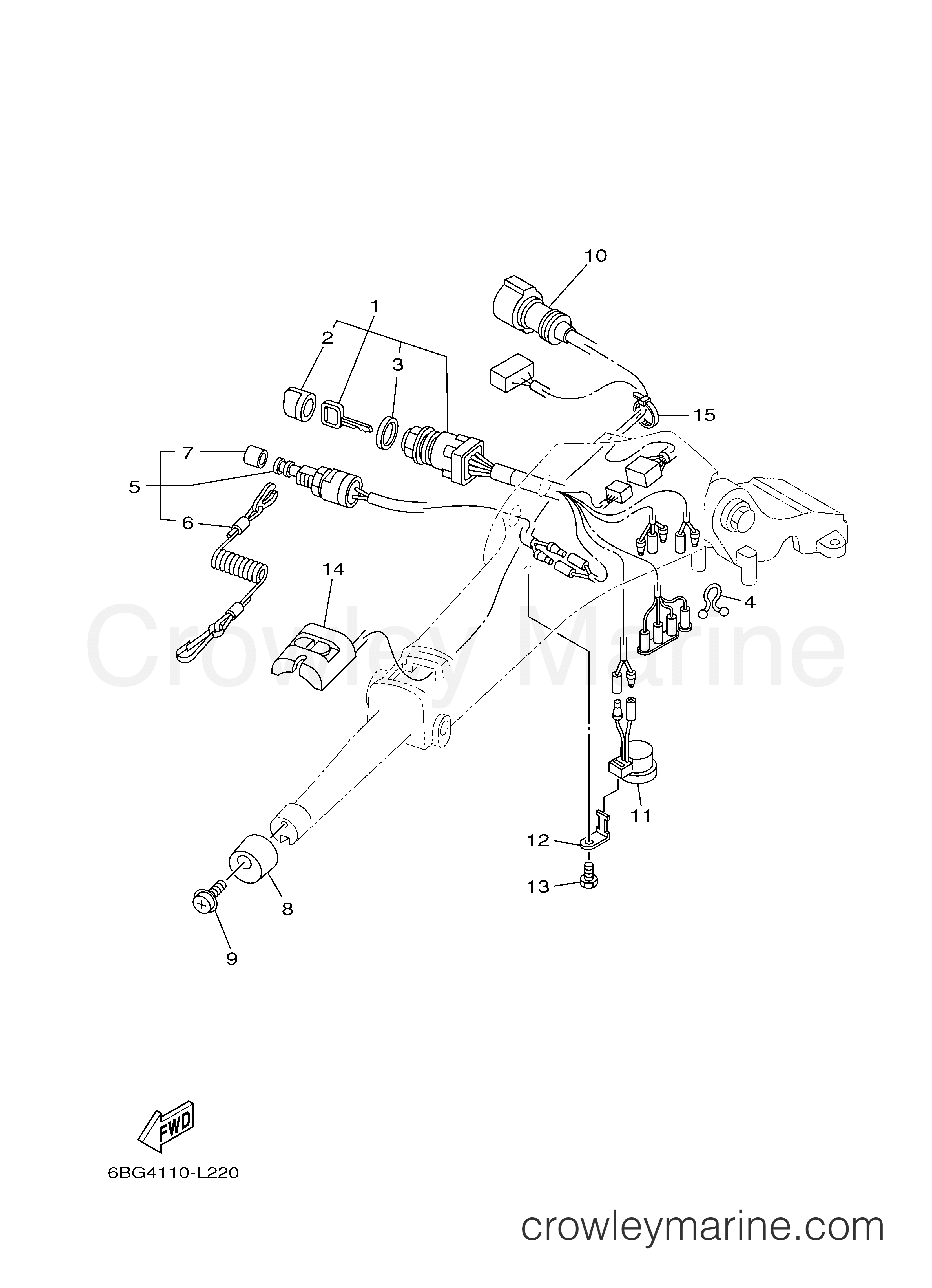 Yamaha Motors F40LEHA - STEERING 2