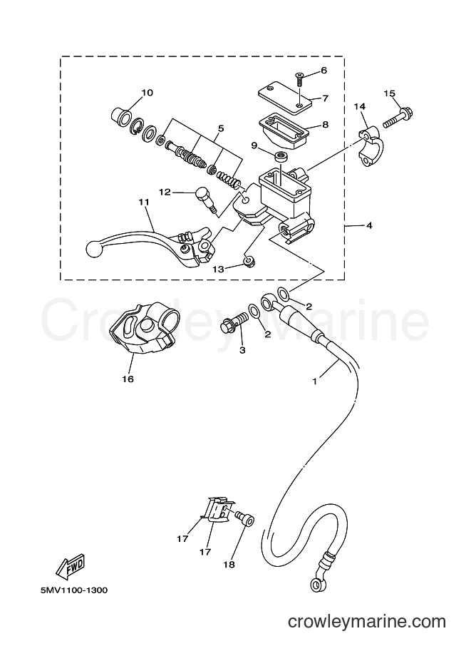 2001 Dirt Bike YZ250 - YZ250 (5MW2) [030] - FRONT MASTER CYLINDER
