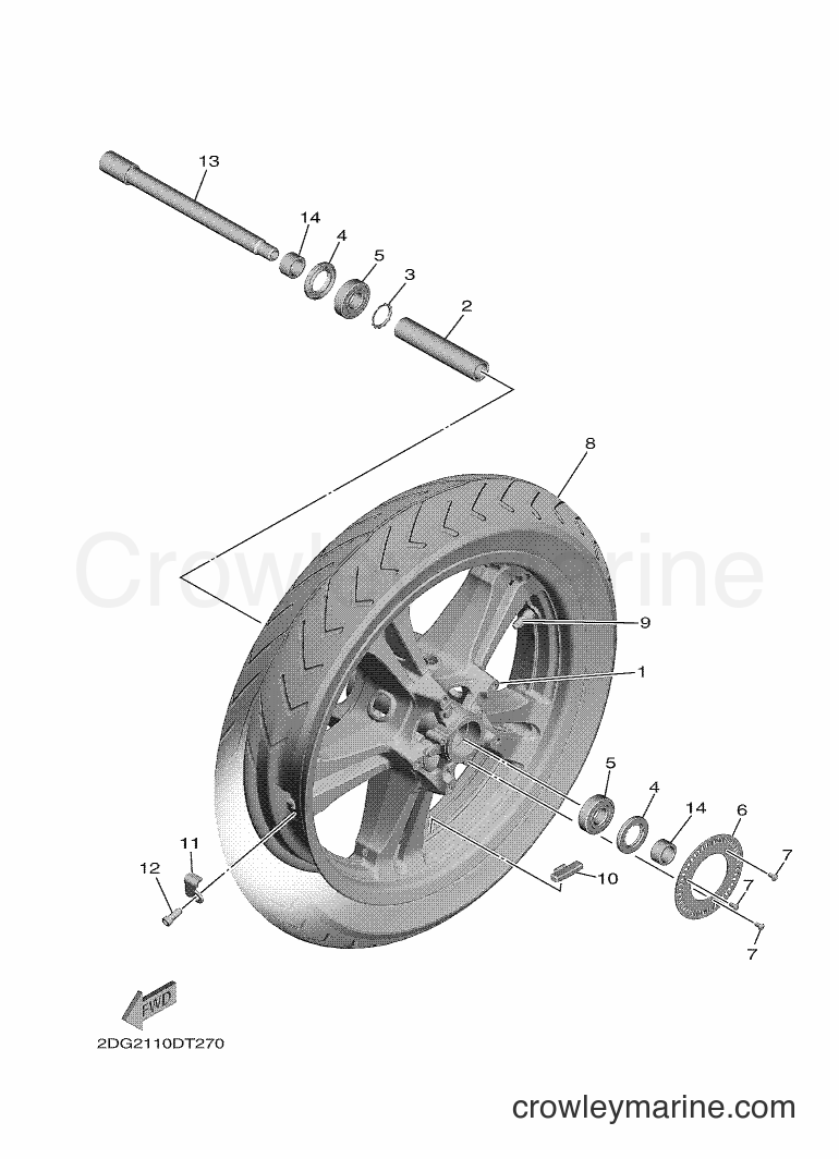 2018 Cruiser XV1900CFD - XV1900CFD (2DG6) [010] - FRONT WHEEL