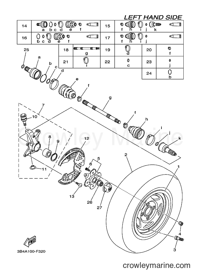 2007 ATV YFM700FWAD - YFM700FWAD (3B4C) [010] - FRONT WHEEL