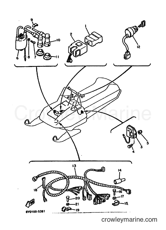 1991 Snowmobile SR540 - SR540 (88U1) [020] - ELECTRICAL 1