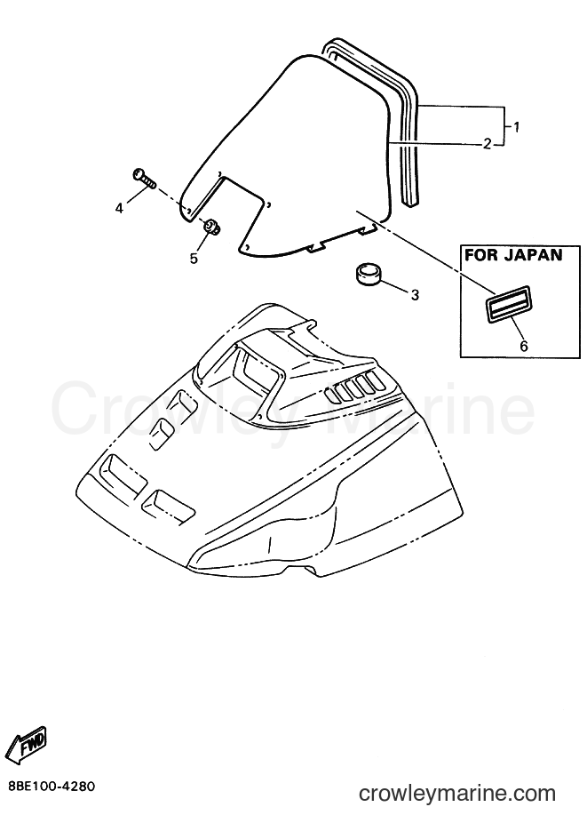 Yamaha Motors CS340E (8BE7) [020] - WINDSHIELD