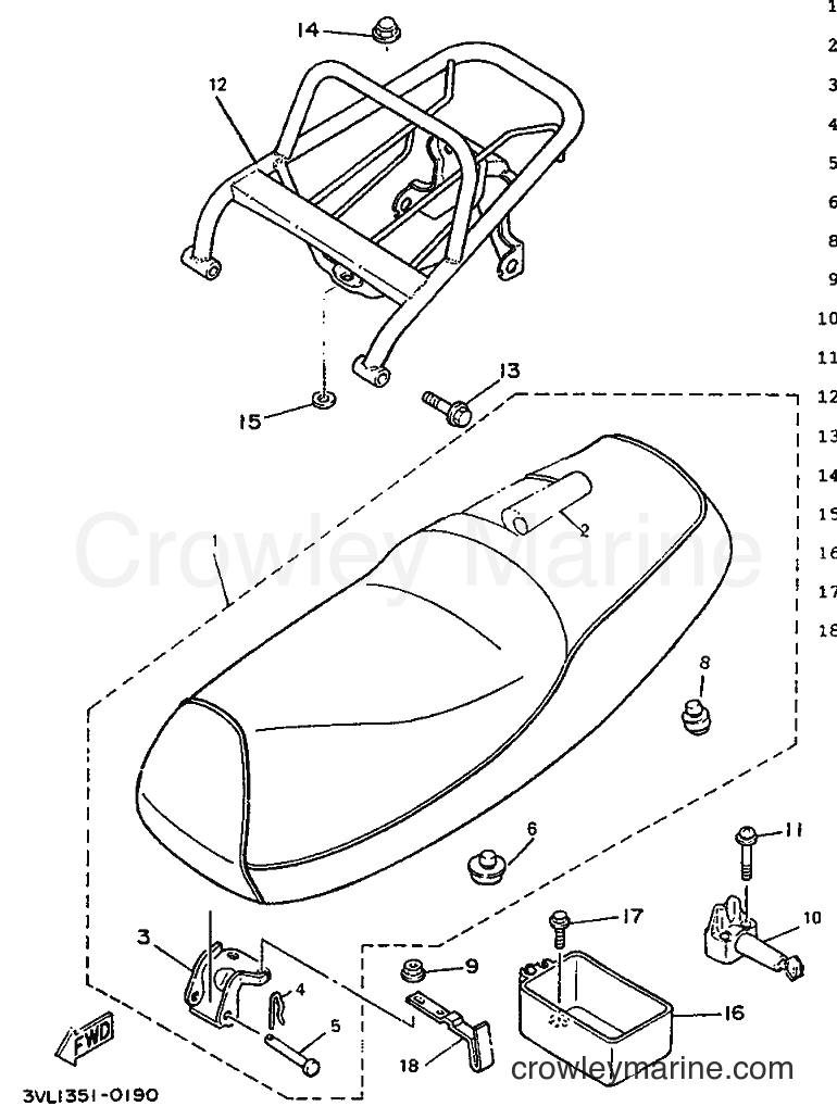 1992 Scooter CW50 - CW50 (4CA3) [999] - SEAT & CARRIER