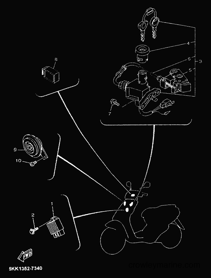 1999 Scooter YN100 - YN100 (5KK1) [999] - ELECTRICAL 1