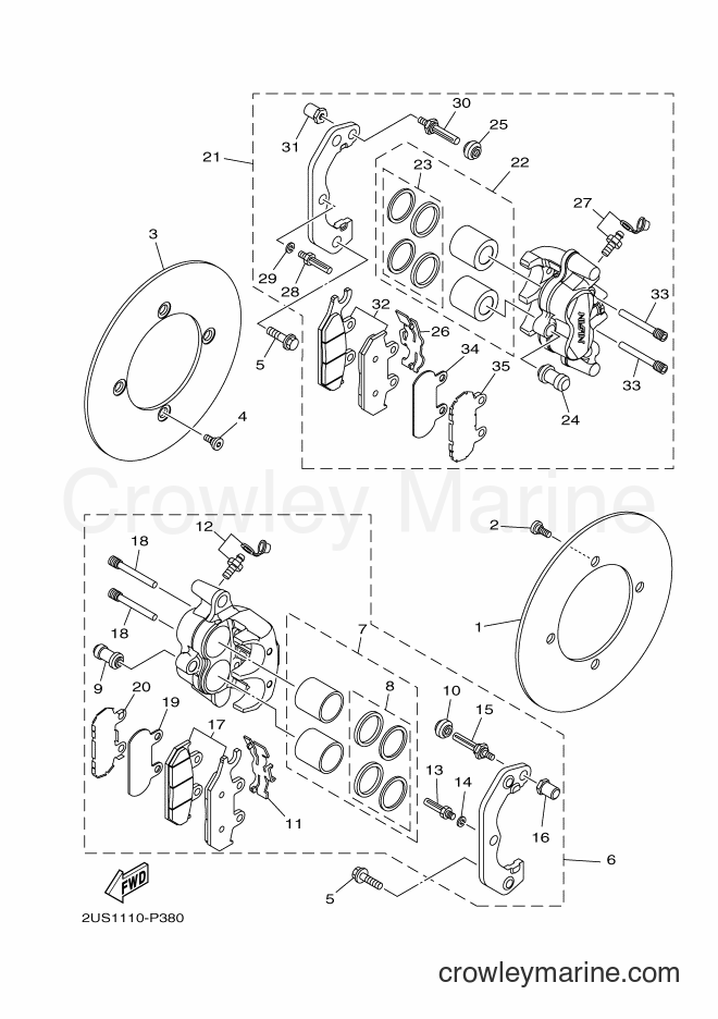 Yamaha Motors YXC700 (2PG2) [010] - FRONT BRAKE CALIPER