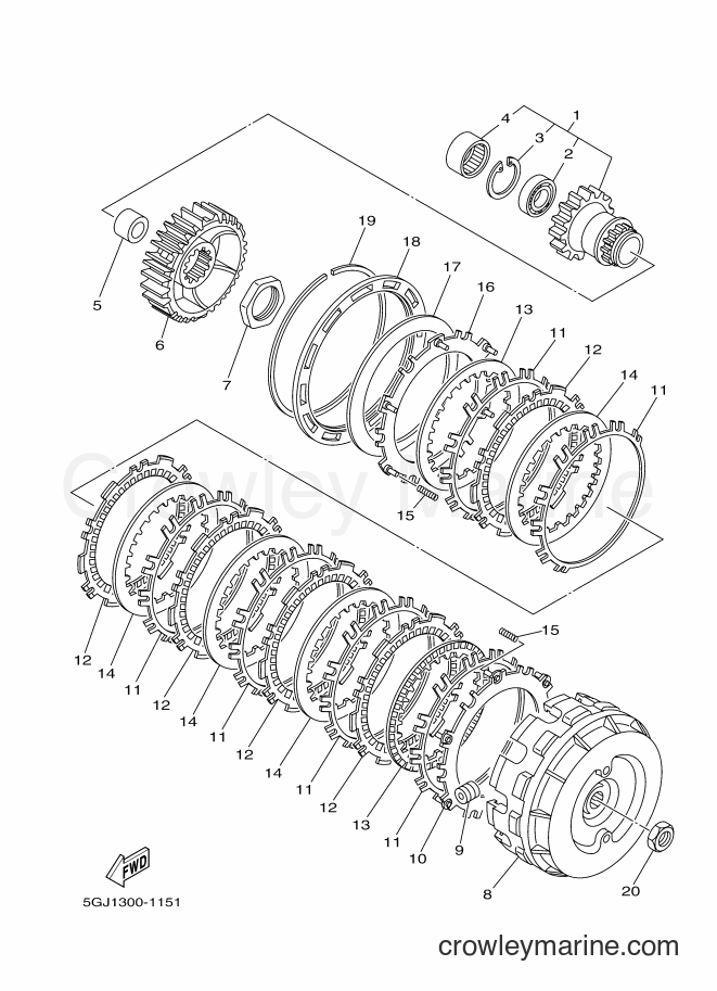 2003 Scooter XP500 - XP500 (5GJ9) [110] - CLUTCH