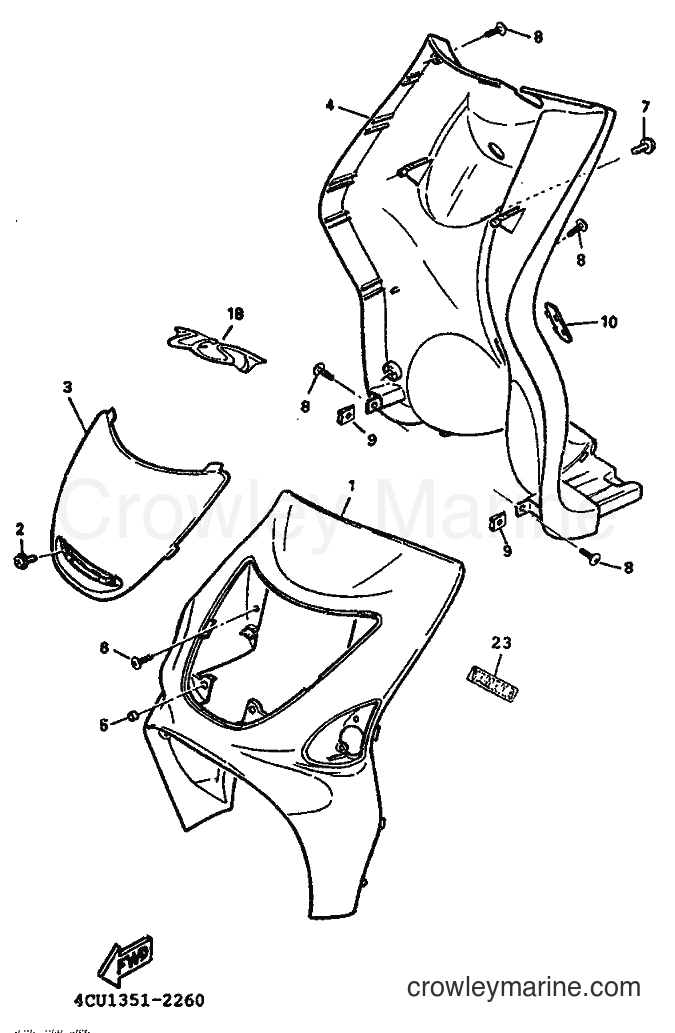 1993 Scooter YE50 - YE50 (4FX1) [999] - LEG SHIELD