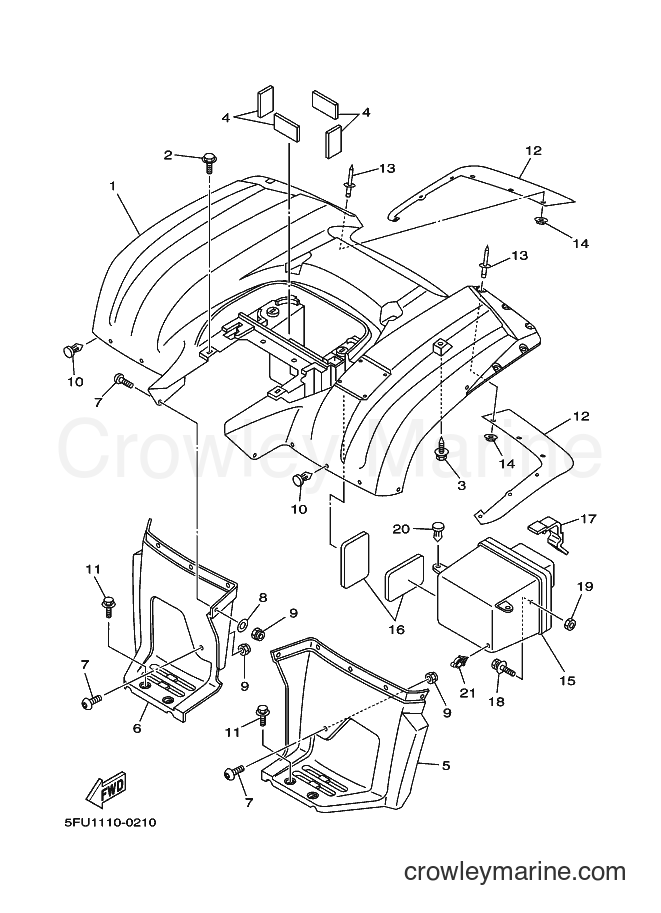 2000 ATV YFM400FWN - YFM400FWN (5FU3) [010] - REAR FENDER