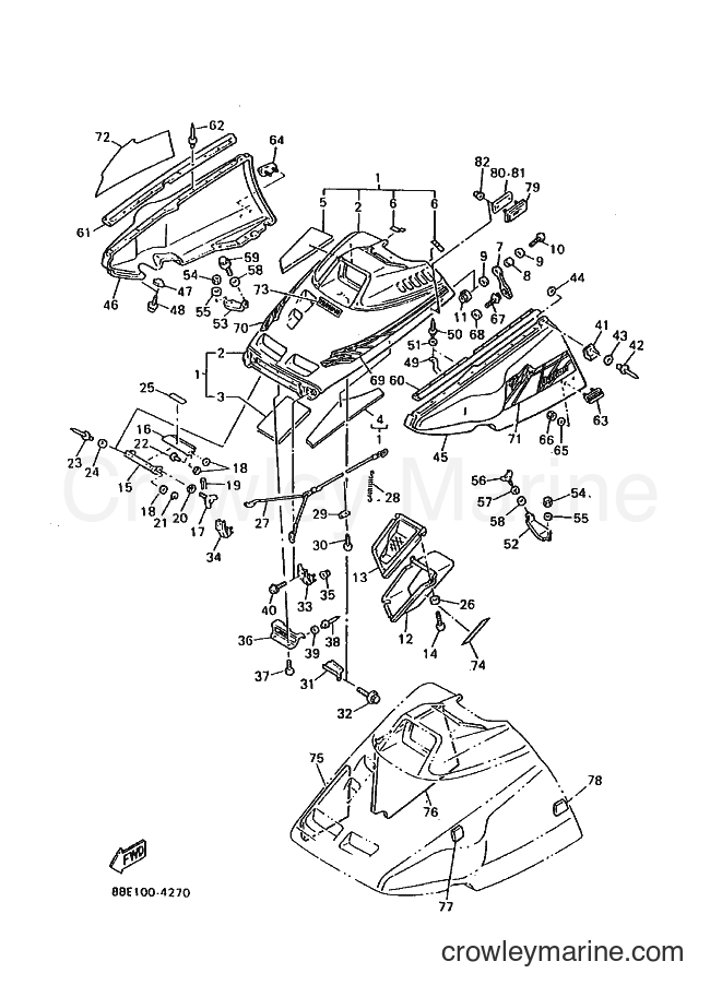 1994 Snowmobile CS340E - CS340E (8BE1) [020] - SHROUD