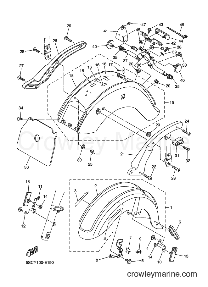 Yamaha Motors XVS650AT (4C56) [010] - FENDER