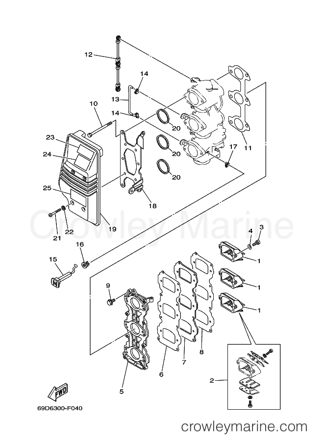 Yamaha Motors E60H (69D6) [040] - INTAKE