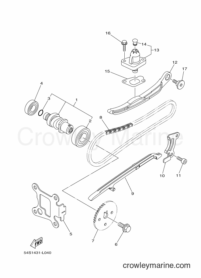 2014 Scooter AF115F - AF115F (1YC6) [010] - CAMSHAFT & CHAIN