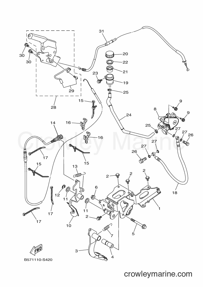 2017 ATV YXZ1000ETS - YXZ1000ETS (B577) [010] - PEDAL WIRE