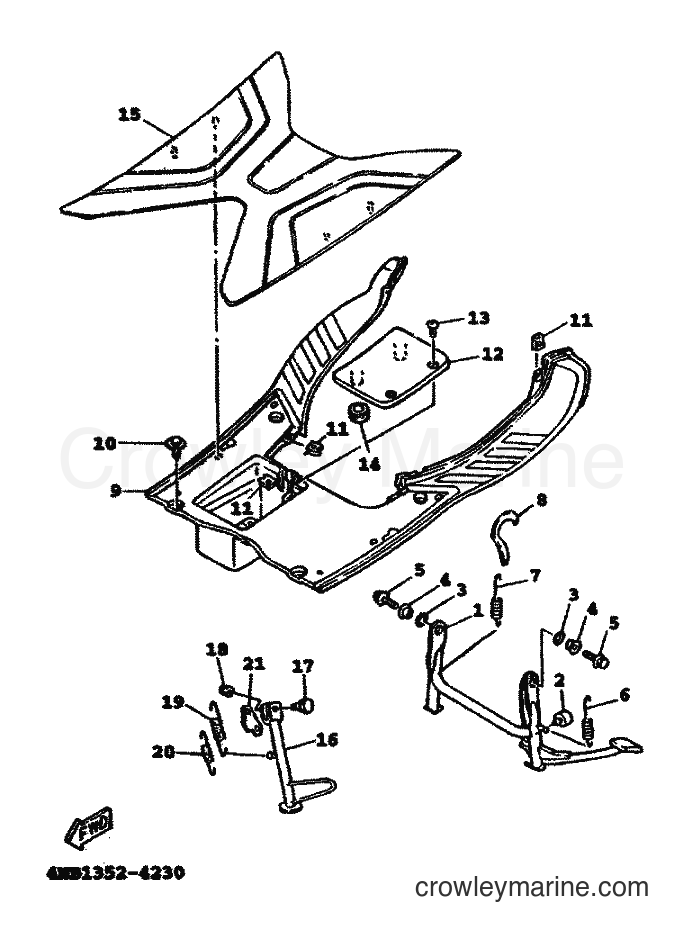 1999 Scooter XC125TR - XC125TR (4THF) [010] - STAND & FOOTREST
