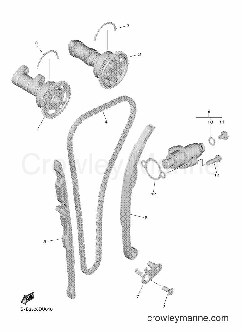 Yamaha Motors YZ250F (B7B2) [010] - CAMSHAFT & CHAIN