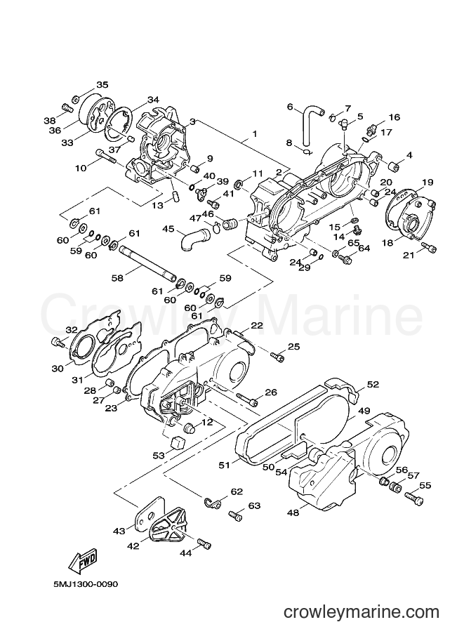Yamaha Motors XC125A (5MJ1) [010] - CRANKCASE