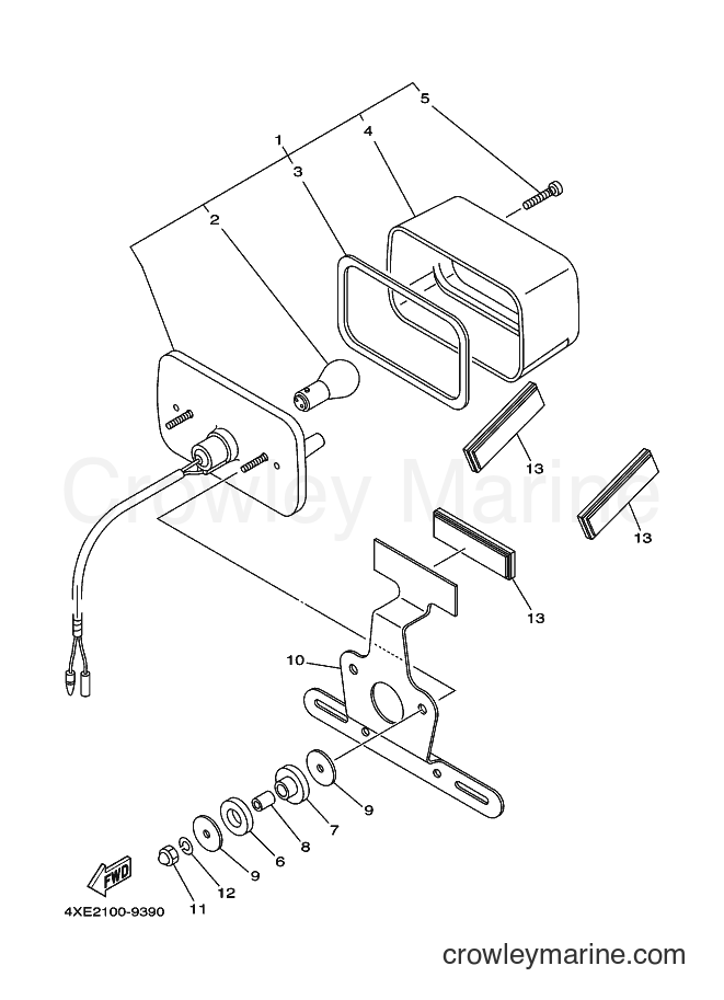 2000 ATV YFM250 - YFM250 (4XE7) [010] - TAILLIGHT