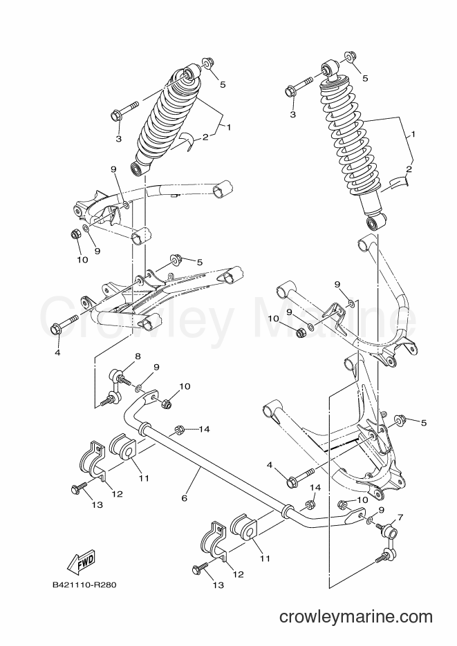 Yamaha Motors YXM700E (B42E) [010] - REAR SUSPENSION