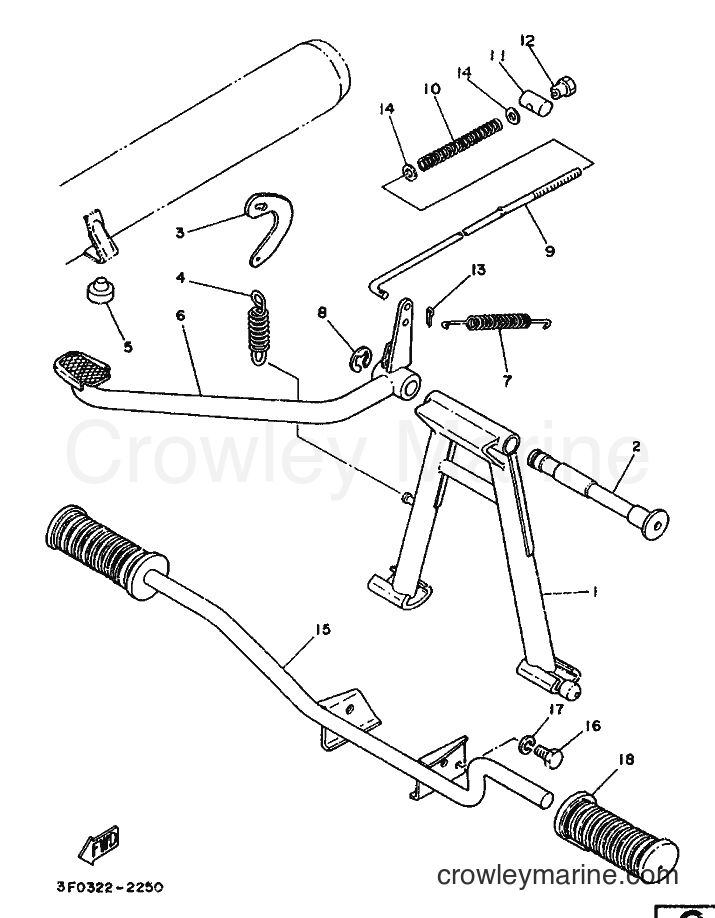1988 Scooter FS1 - FS1 (3AU) [999] - STAND & FOOTREST