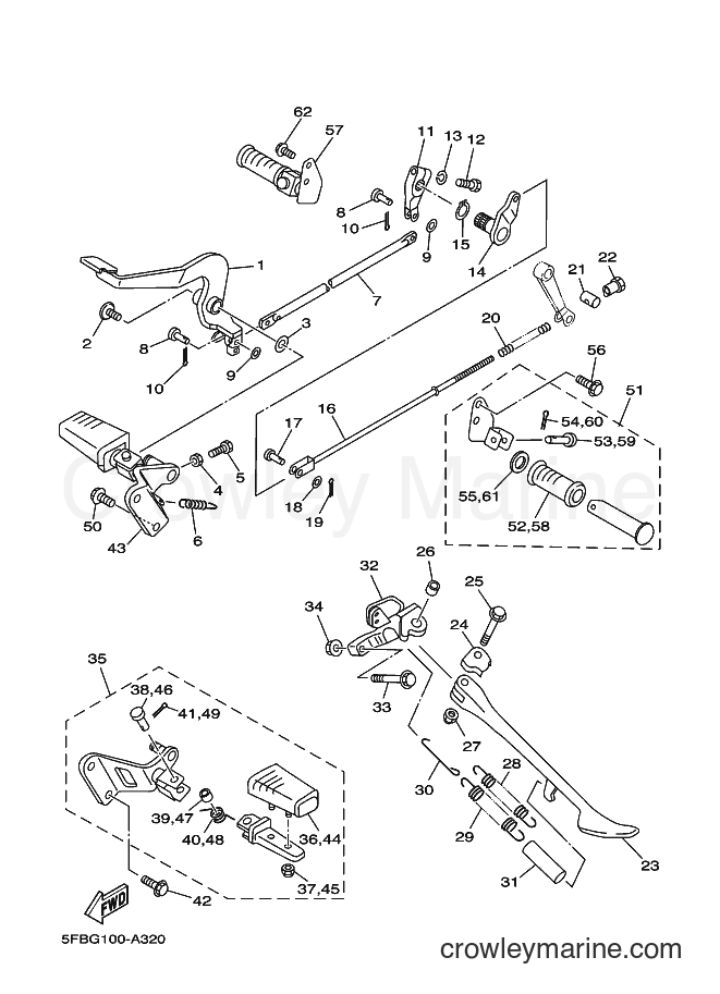 Yamaha Motors XVS650 (5FBM) [010] - STAND & FOOTREST