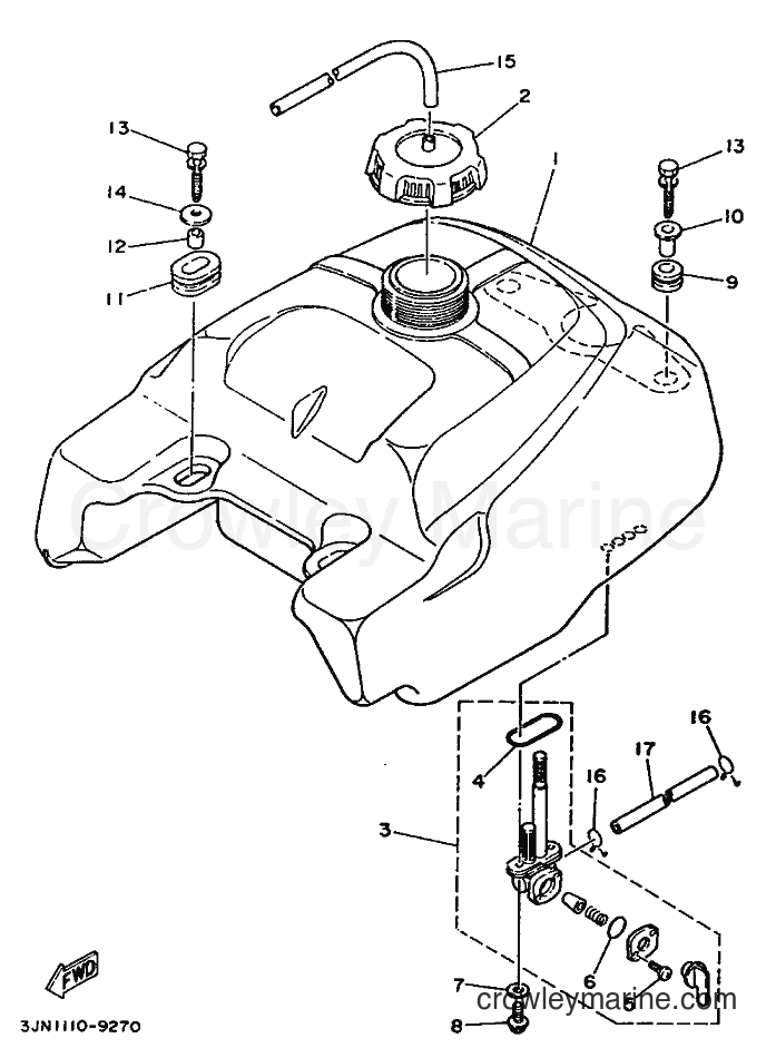 1990 ATV YFU1T - YFU1T (3JN8) [010] - FUEL TANK