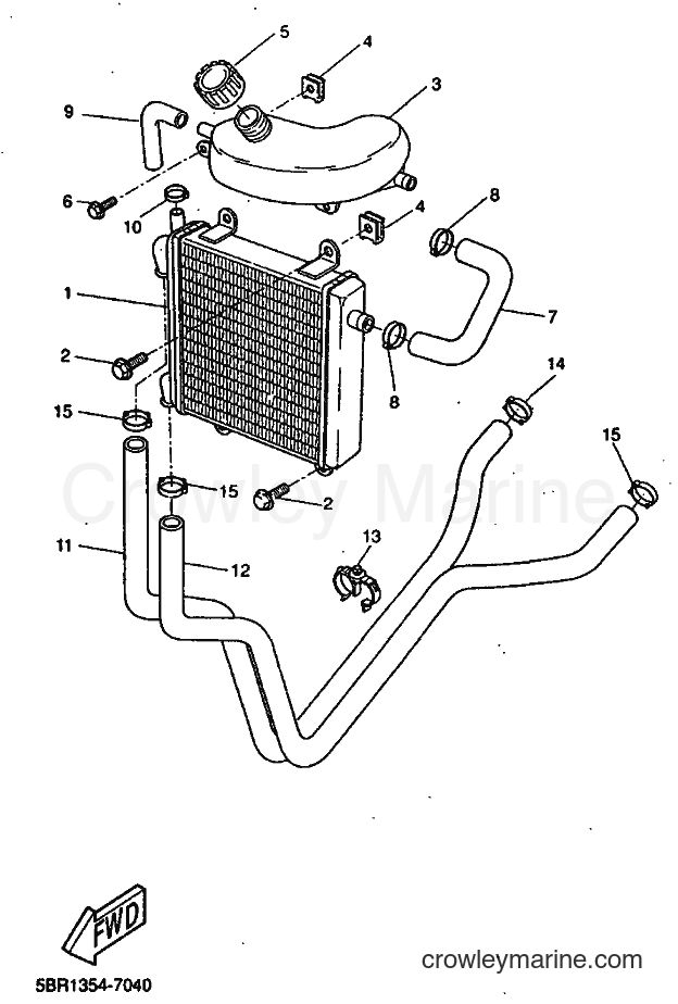 1998 Scooter YQ50L - YQ50L (5CL3) [010] - RADIATOR & HOSE
