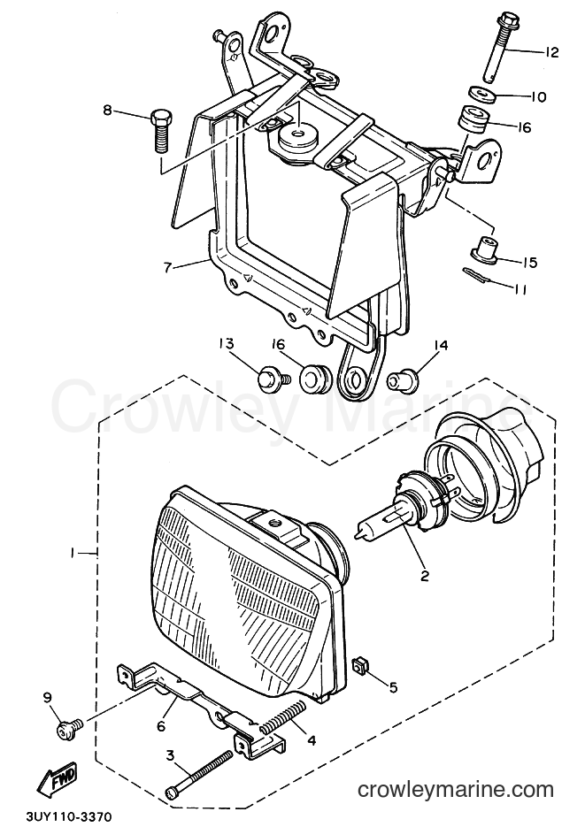 1995 Dirt Bike XT600E - XT600E (3UYE) [010] - HEADLIGHT