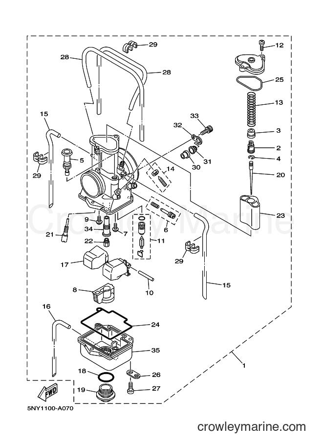 2002 Dirt Bike YZ125 - YZ125 (5NY2) [030] - CARBURETOR