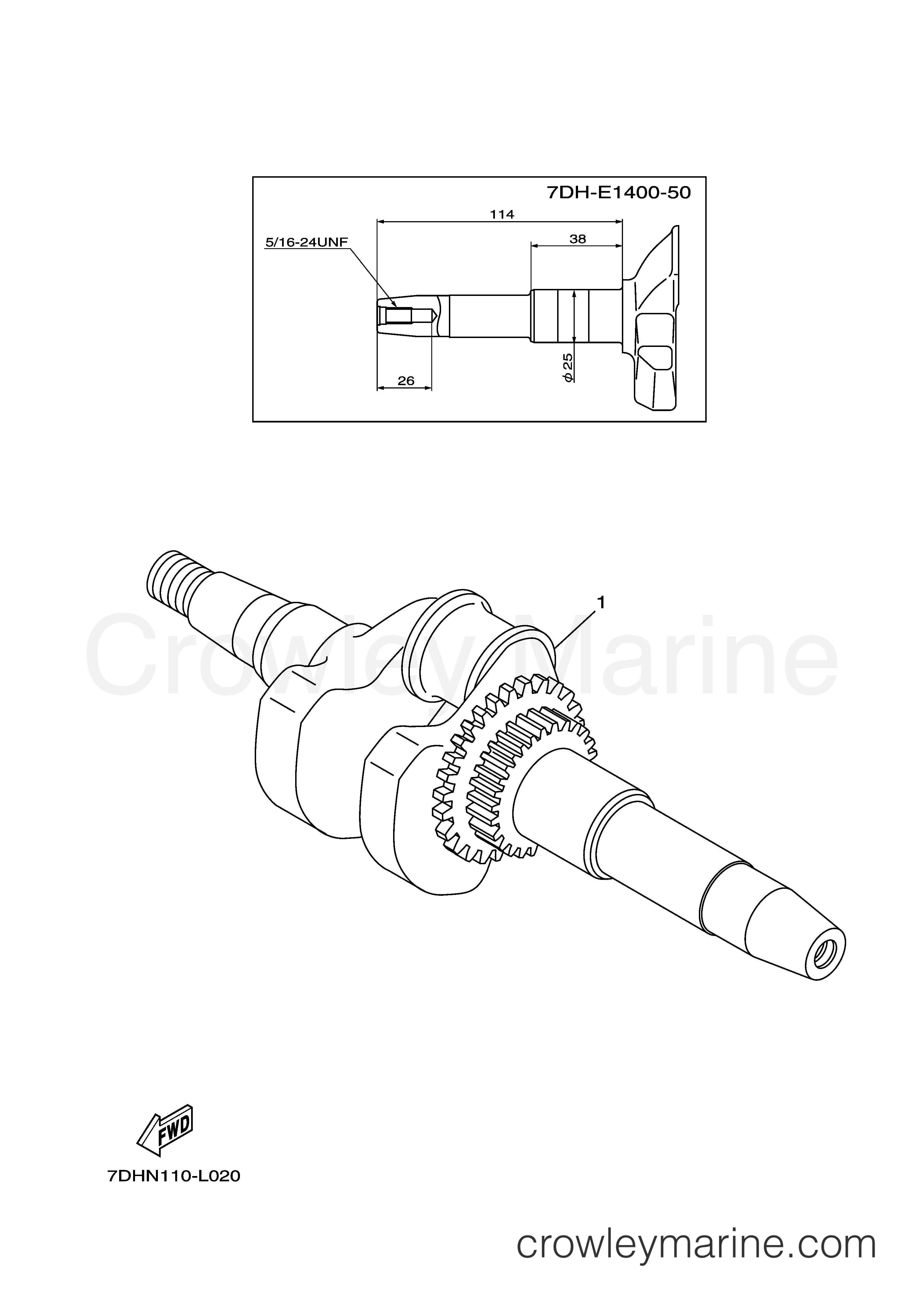 Yamaha Motors MZ200A2 - CRANKSHAFT