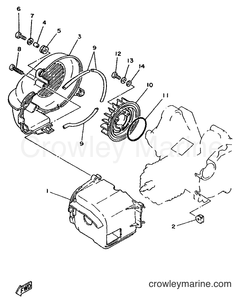 1996 Scooter YA50S - YA50S (4MJ2) [999] - AIR SHROUD & FAN