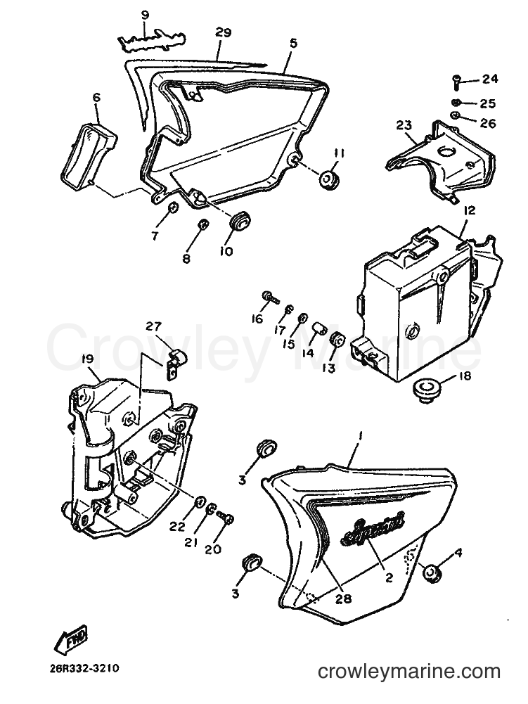 1983 Cruiser XV500 - XV500 (26R0) [010] - SIDE COVER