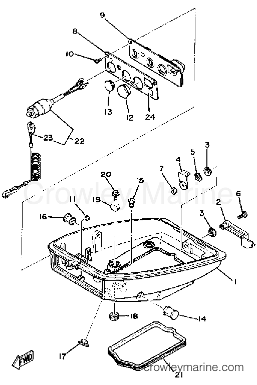 Yamaha Motors 8LK - BOTTOM COWLING