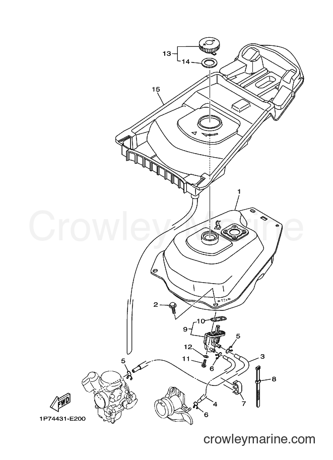 2007 Scooter AT115 - AT115 (1P77) [010] - FUEL TANK