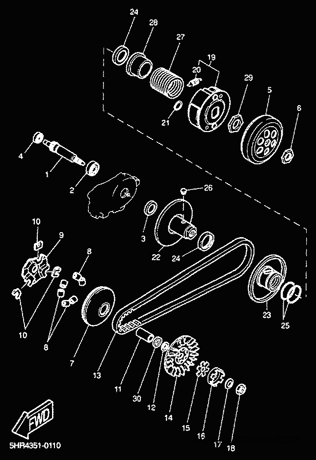 2001 Scooter CW50RS - CW50RS (5FXM) [020] - CLUTCH