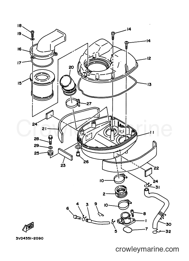 1993 Street Bike TDM850 - TDM850 (3VD6) [999] - INTAKE